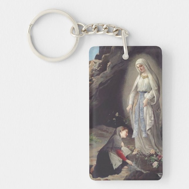 Jungfrau Mary of Lourdes Schlüsselanhänger (Vorderseite)