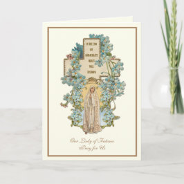 Jungfrau Mary Our Lady of Fatima Religious Floral Karte