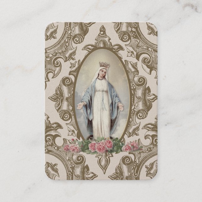 Jungfrau Mary Our Lady of Grace Katholic Prayer Platzkarte (Vorderseite)
