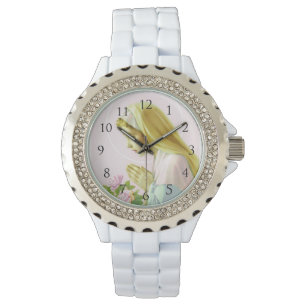 Jungfrau Mary Prayer Watch_with number Armbanduhr