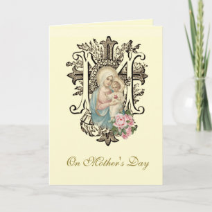 Jungfrau Mary Religious Mthers Day Katholic Karte