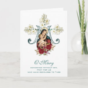Jungfrau Mary Religious Mthers Day Katholic Karte