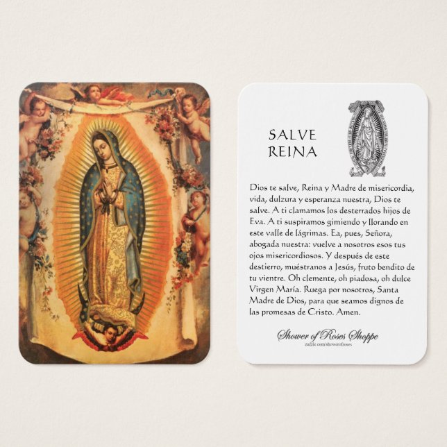 Jungfrau Mary Salve Reina Spanisches Gebet Heilige (Vorne & Hinten)
