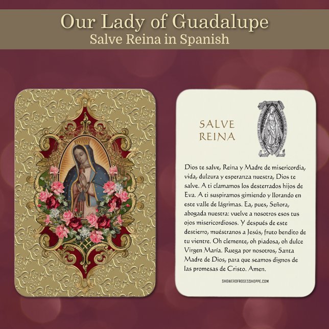 Jungfrau Mary Salve Reina Spanisches Gebet Heilige (Our Lady of Guadalupe Prayer in Spanish (Hail Holy Queen - Salve Reina) )