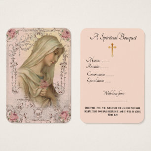 Jungfrau Mary Spiritual Bouquet Gebet Heilige Kart