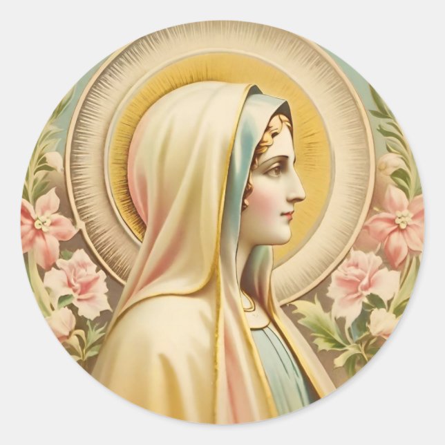 Jungfrau Mary Sticker (Vorderseite)