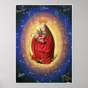 Jungfrau Mary u. Jesus mit den Engeln, die Musik Poster