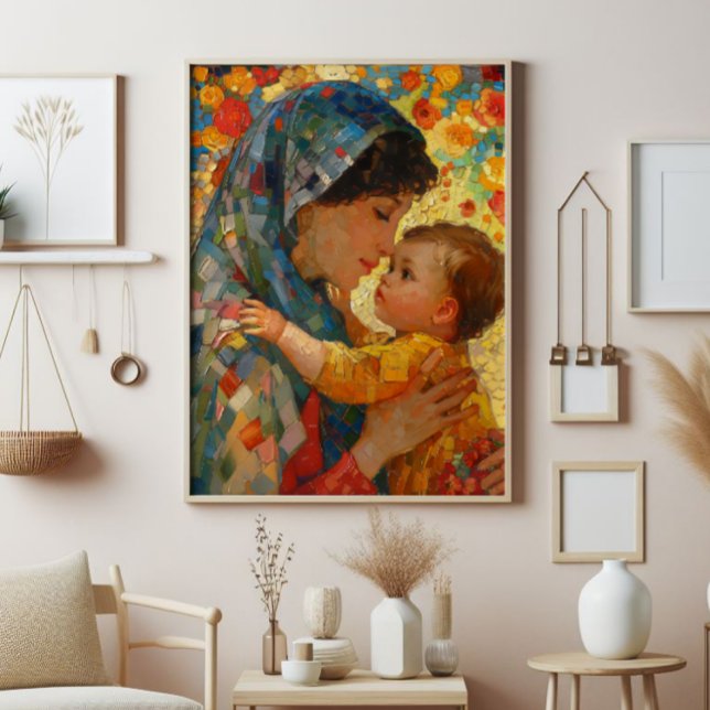 Jungfrau Mary und Baby Jesus Impressionismus Fotodruck (Von Creator hochgeladen)