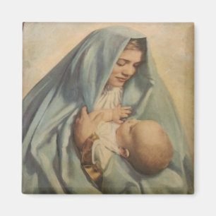 Jungfrau Mary und Baby-Jesus-Magnet Magnet