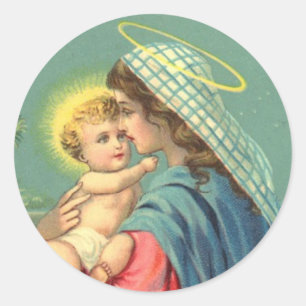 Jungfrau Mary und Baby Jesus Stickers