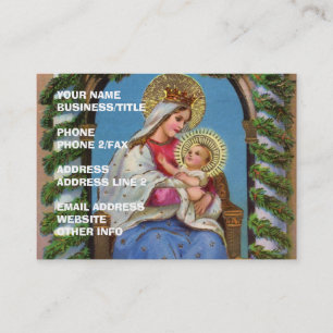 Jungfrau Mary und Baby Jesus Visitenkarte