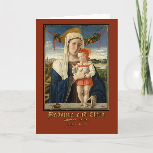 Jungfrau Mary und Christus-Kind Giovanni Bellini Karte (Vorderseite)