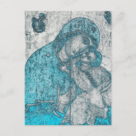 Jungfrau Mary und Säugling Jesus Christus Vintag B Postkarte