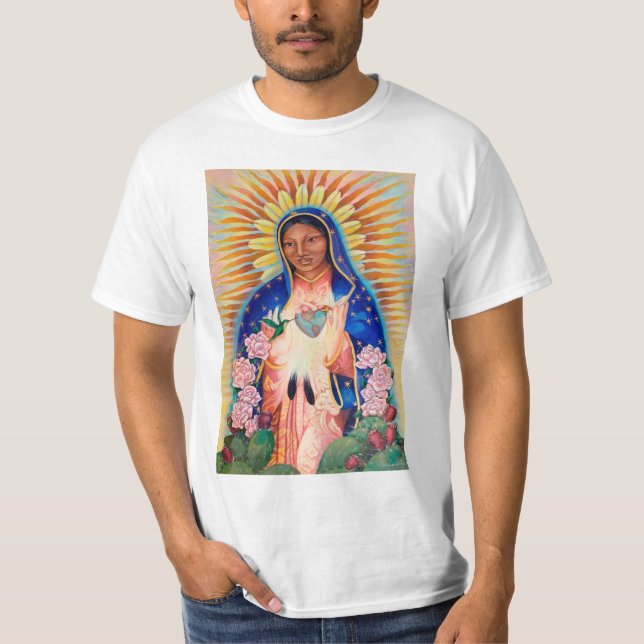 Jungfrau Mary - unsere Lady von Guadalupe T - Shir T-Shirt (Vorderseite)
