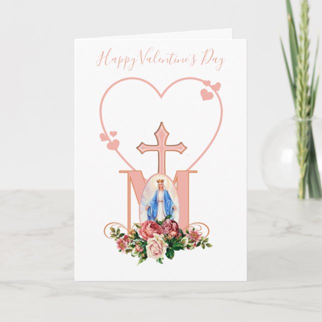 Jungfrau Mary | Valentinstag | Religiös-katholisch Karte (Vorderseite)