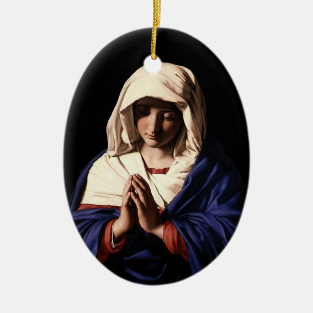 Jungfrau-Mary-Verzierung Keramikornament (Vorne)