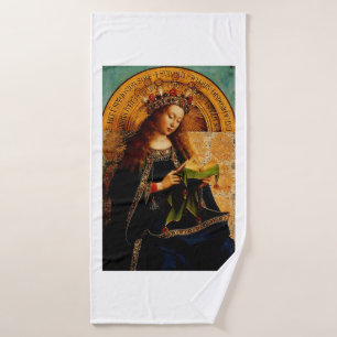 Jungfrau Mary von Jan van Eyck Badehandtuch