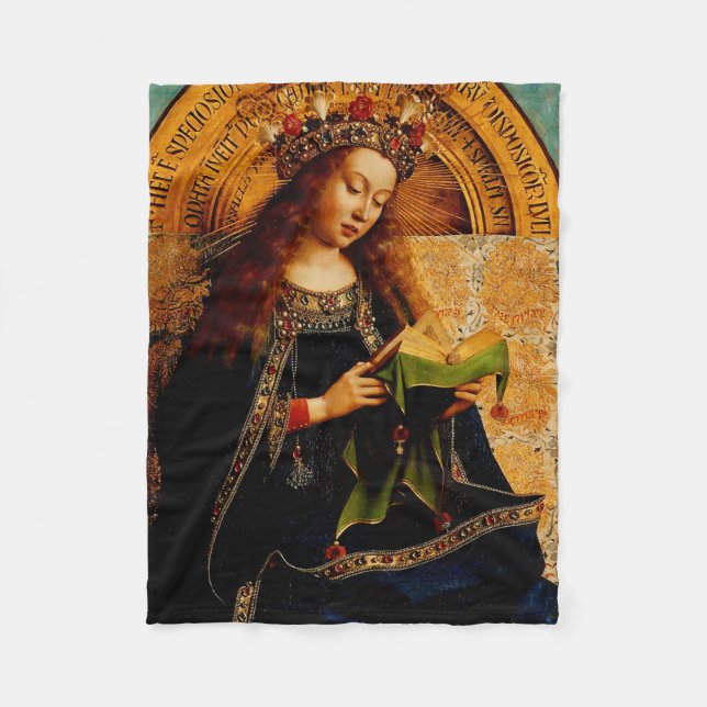 Jungfrau Mary von Jan van Eyck Fleecedecke (Vorderseite)