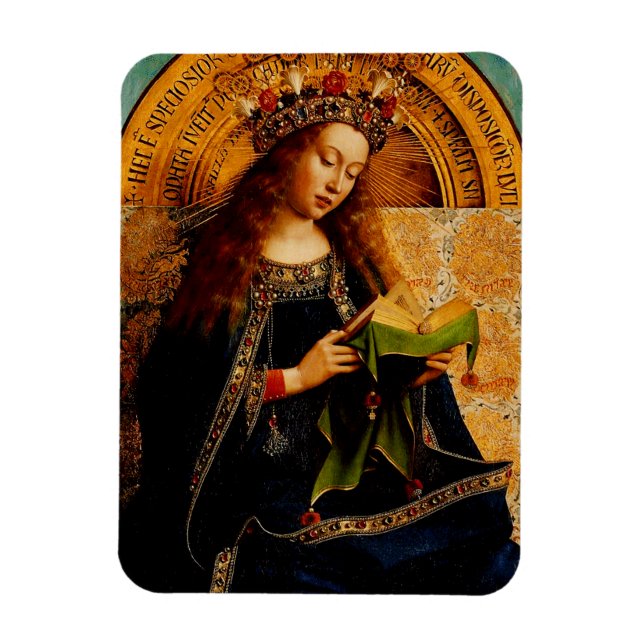 Jungfrau Mary von Jan van Eyck Magnet (Vertikal)