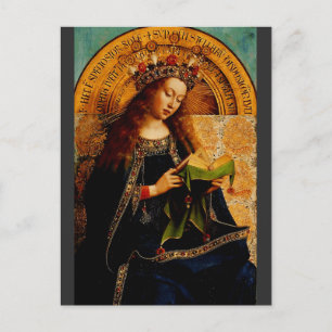 Jungfrau Mary von Jan van Eyck Postkarte