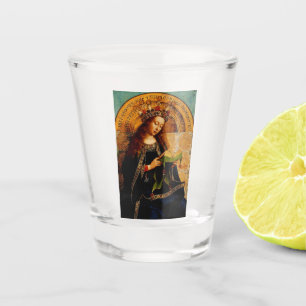 Jungfrau Mary von Jan van Eyck Schnapsglas
