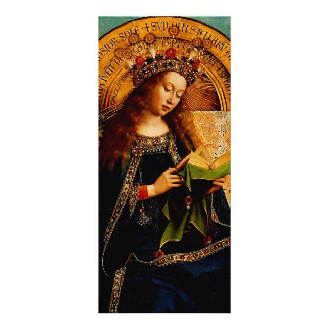 Jungfrau Mary von Jan van Eyck Werbekarte (Vorne)