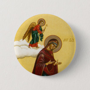 Jungfrau-Marys russische Ikone Button