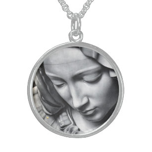 Jungfrau-Marysterlingsilber-Anhänger-Halskette Sterling Silberkette