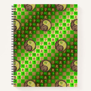 Jungfrau & Metall-Ratte Spiralblock Notizbuch