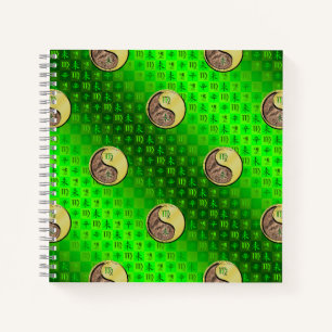 Jungfrau & Metall Ziege Spiralblock Notizbuch
