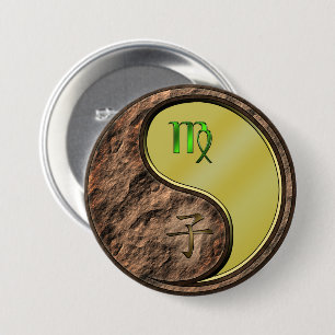 Jungfrau & Metallratte Button