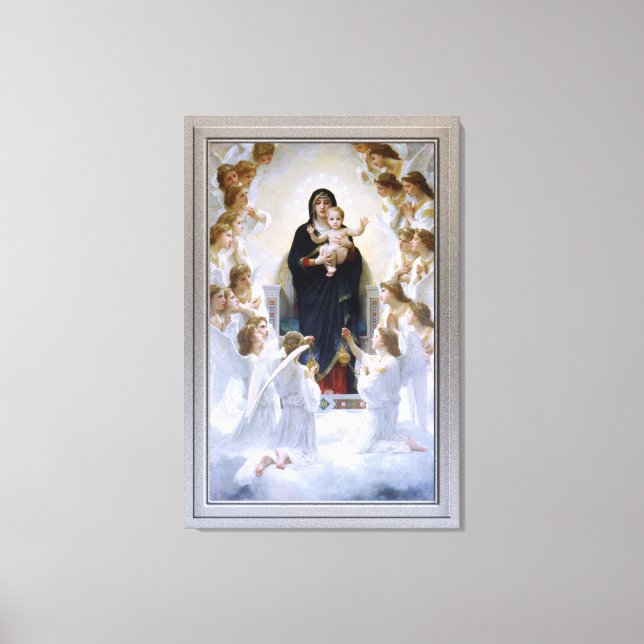 Jungfrau mit Engeln von William Adolphe Bouguereau Leinwanddruck (Vorderseite)