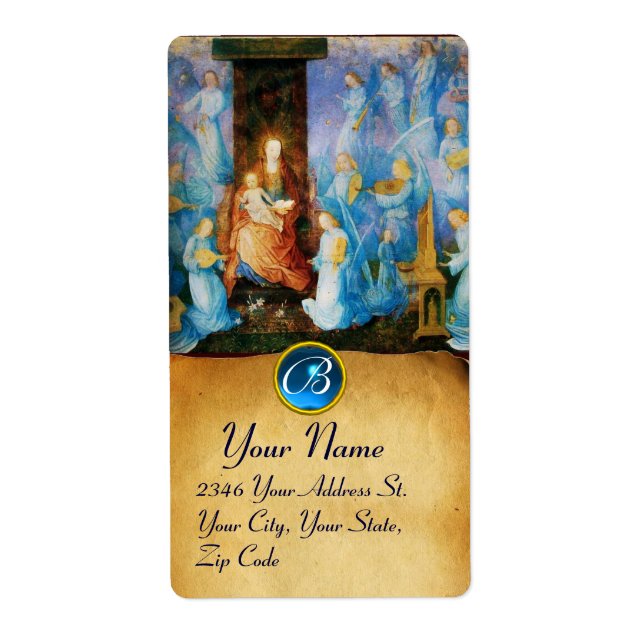 JUNGFRAU MIT KIND - KONZERT MIT ANGELN MONOGRAMM (Vorne)