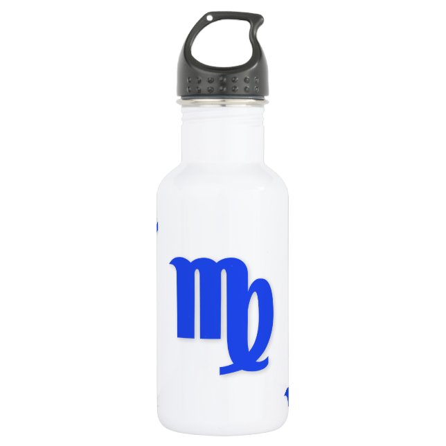 Jungfrau-Muster-Blau Trinkflasche (Vorderseite)