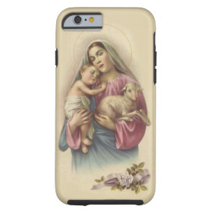 Jungfrau-Mutter-Mary-Baby-Jesus-Lamm Tough iPhone 6 Hülle