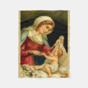 Jungfrau-Mutter Mary mit Baby Jesus Fleecedecke