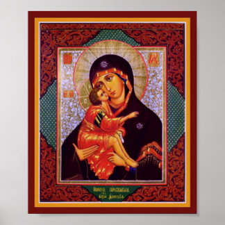 Jungfrau Mutter von Wladimir Poster