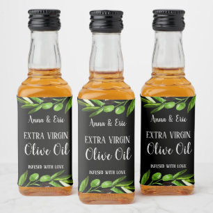 Jungfrau Olivenöl Gastgeschenk Hochzeit Flasche Alkoholflaschenetikett
