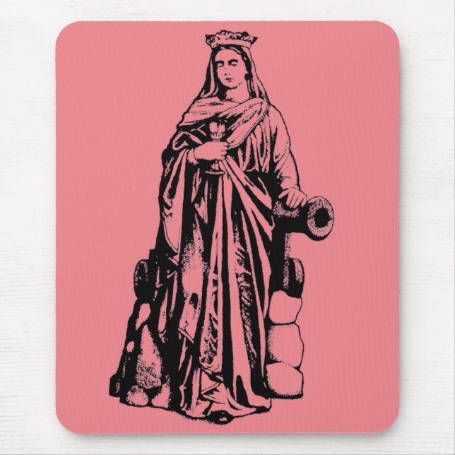 Jungfrau Saint Barbara und Märtyrer Mousepad (Vorne)