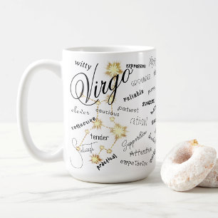 Jungfrau-Sternzeichen Astrologie Eigenschaften Kon Kaffeetasse