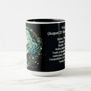 Jungfrau-Sternzeichen-Kunst für 23. August–22. Sep Tasse