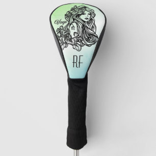 Jungfrau-Sternzeichen Meergrün Monogramm Golfkopfa Golf Headcover