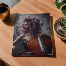 Jungfrau Sternzeichen Musikerin Cello Decoupage 