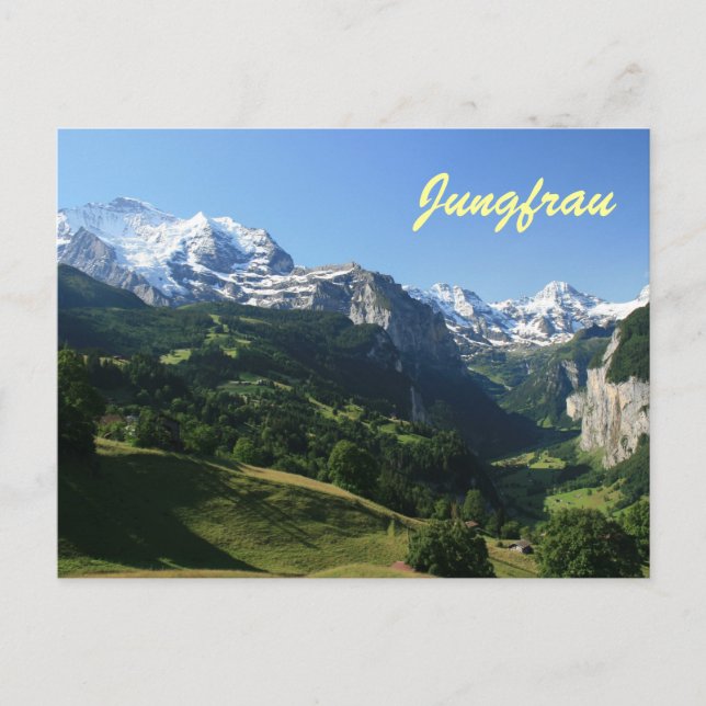 Jungfrau Tal Postkarte (Vorderseite)