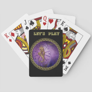Jungfrau Tierkreis-Astrologieentwurf Horoskop Spielkarten