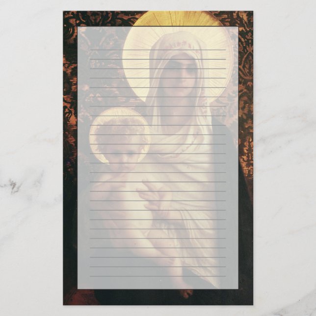 Jungfrau und Kind, 1872 Briefpapier (Vorderseite)