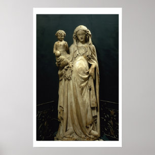 Jungfrau und Kind, c.1375 (Alabaster) Poster