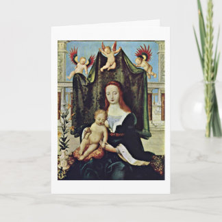 Jungfrau und Kind durch Hans Holbein das Älteste Karte