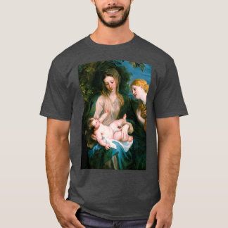 Jungfrau und Kind frohe Weihnachten T-Shirt