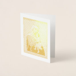 Jungfrau und Kind-Gold-Foliday-Karte Folienkarte